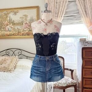 Y2K black lace bustier victoria's secret size 32c some